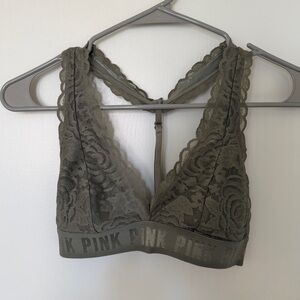 Women’s PINK Victoria Secret Dark Green Lace Bralette